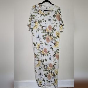 The Shanty Corporation Tuscan Maxi Dress Tradwife Cottage Floral Women's Size S
